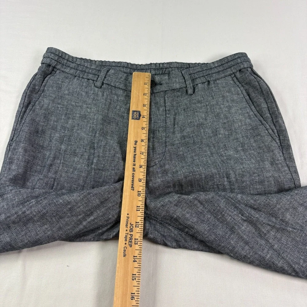 Banana Republic Linen Pants Mens 34x32 (Fits 34x28) Blue Chino Athletic Fit NEW